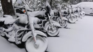 Ride Your Motorcycle In Snow